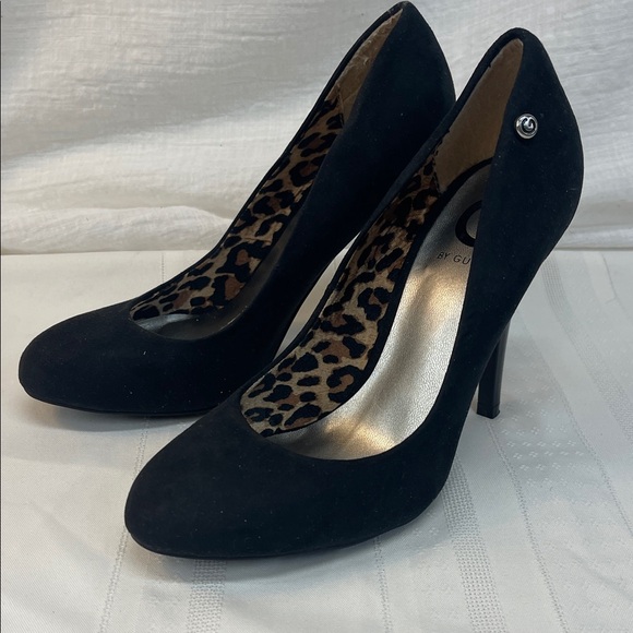 Guess Black High Heels with leopard print size 7 - Picture 1 of 10